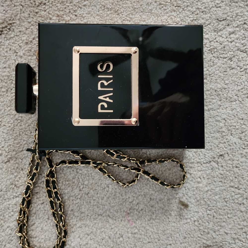 Black and Gold Paris Clutch